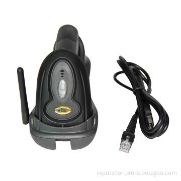 Wireless Charge Station Barcode Scanner, Single Line Scanning Pattern, 650nm Wavelength